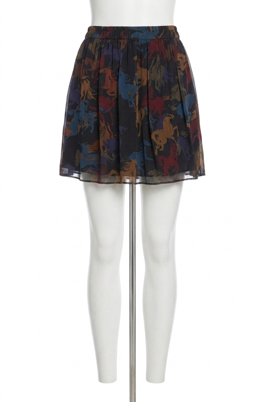 NEW ZADIG & VOLTAIRE jadys mousseline mini skirt in multi